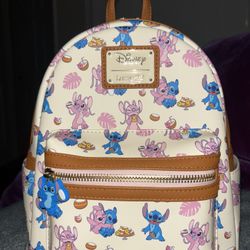 Loungefly Disney Lilo & stitch: The series angel & stitch snacks  mini backpack