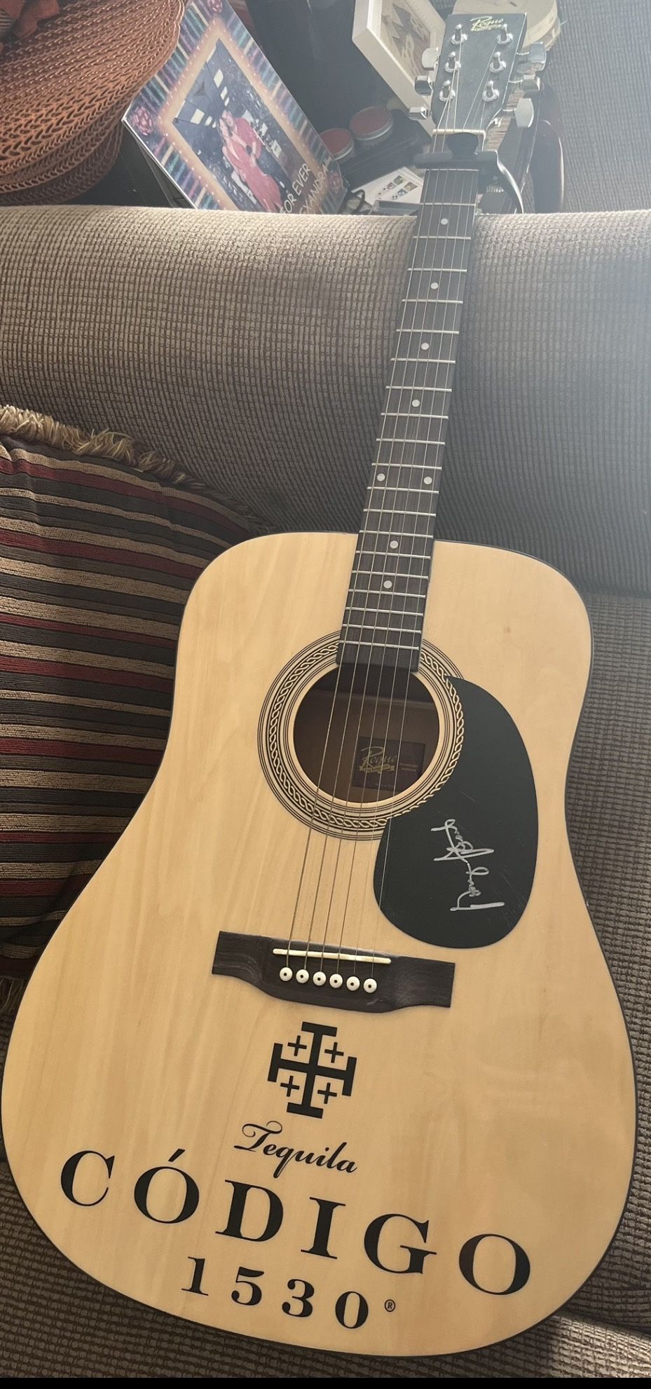 Rogue George Strait signed Tequila Codigo 1530 Acoustic Guitar