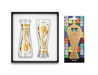 (2 glasses )Official FIFA World Cup 26 Gold Stamped Classic Beer Glass--Collector's Edition summervibes Drinkware Tumblers, summerwins