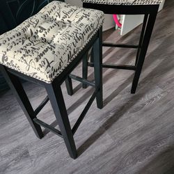 2 Bar Stools and 2 Decorative Chairs