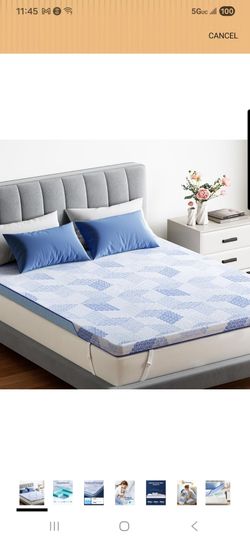 Queen Mattress Topper 3 Inch Firm Memory Foam Cooling Bamboo Cover