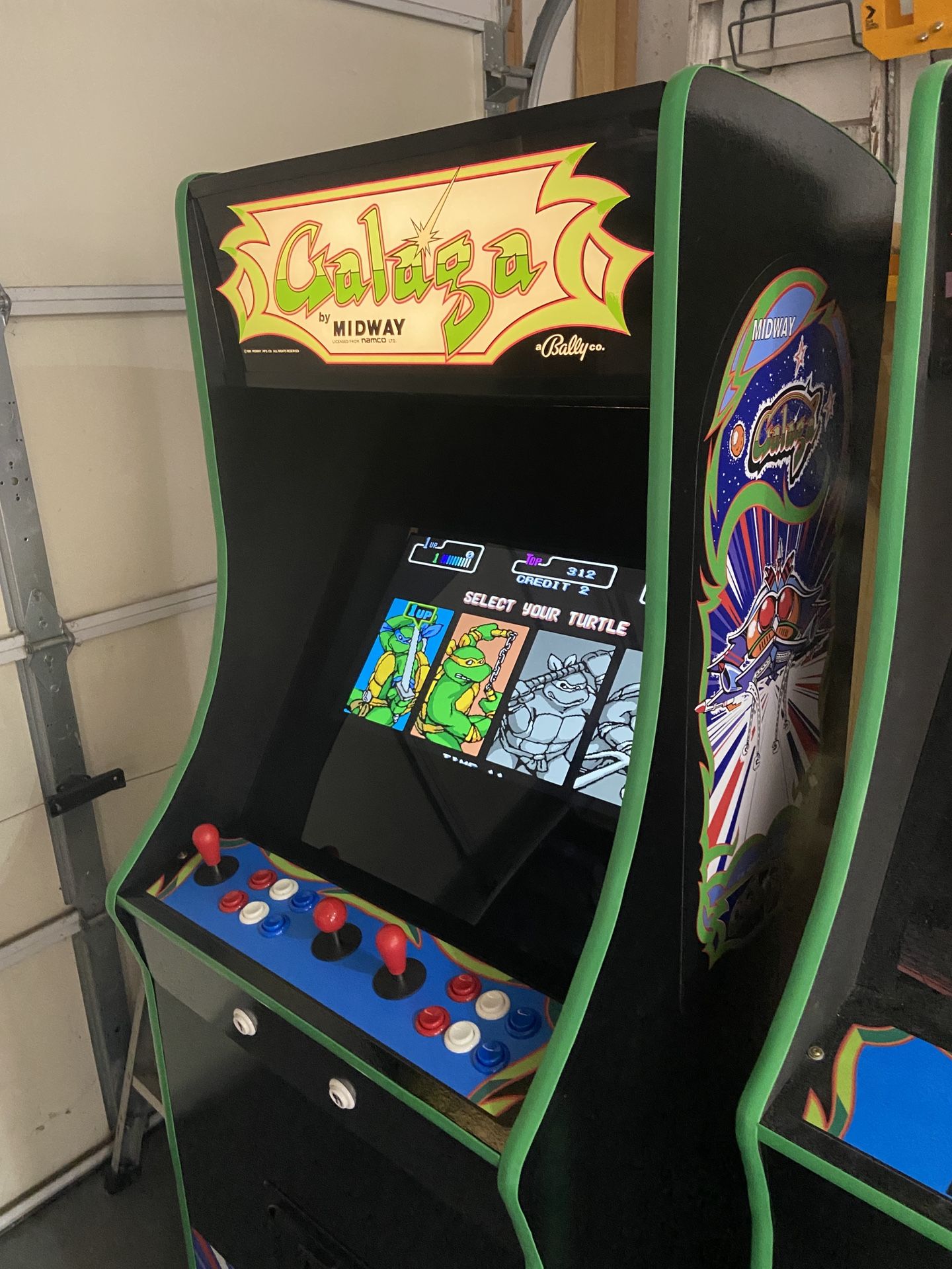 3000 Game Galaga Themed Full Size Arcade
