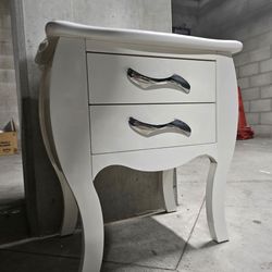 White French Provincial Bedside Table