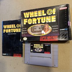 Super Nintendo SNES Wheel of Fortune Video Game Mario Pokémon 