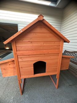 Extra large wooden chicken coop set