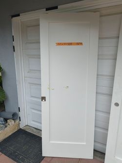 Three single panel doors