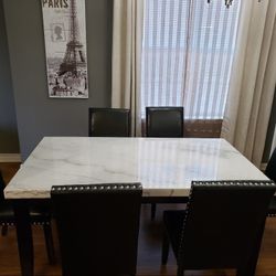 7 Piece Marble Top Dinning Table