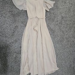 Chiffon Flutter Sleeve Formal Evening Gown with Pockets