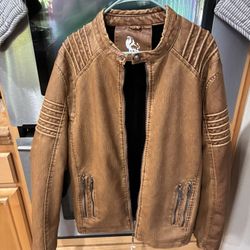 Brand New David Outerwear Leather Jacket