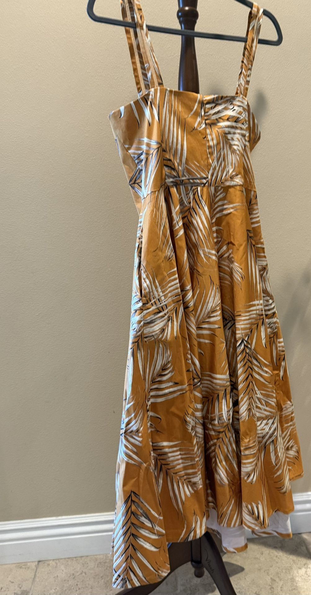 Yellow Sundress Island Palm Leaf New