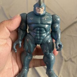 SPIDERMAN Animated Series 1 RHINO Action Figure w/Head Ram Action (read The Description)