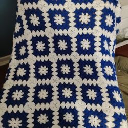 Blue And White Afghan 
