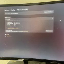 1920x1080p 27" FHD samsung  CurvedMonitor 72hz