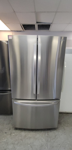LG French Door Fridge — Stainless, Bottom Freezer, Clean