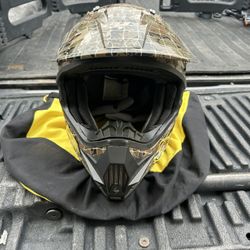 CanAm Full Face Off Road Helmet Camo Size L DOT / Snell
