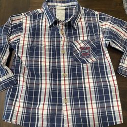 Boys Plaid Long Sleeve Button Shirt Size 4 Little Rebels #8