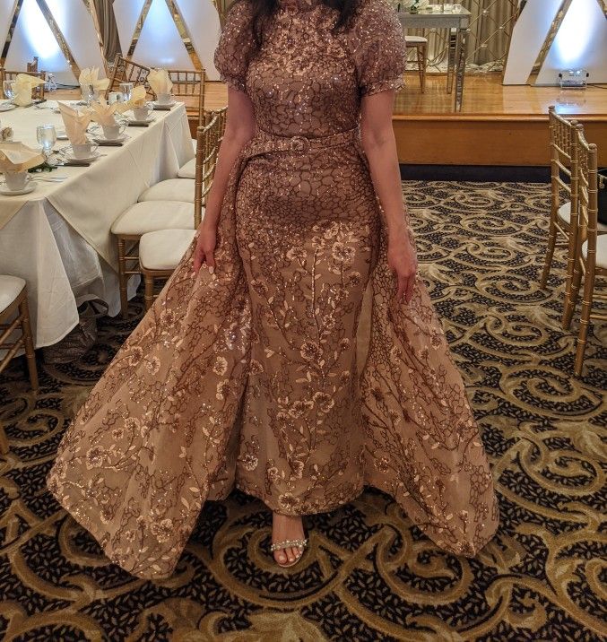 Fouad Sarkis Short Sleeve Evening Gown Size 4/6