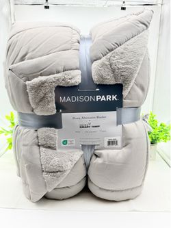 Madison Park Coleman Plush HeiQ Smart Temperature Down Alternative Blanket, King