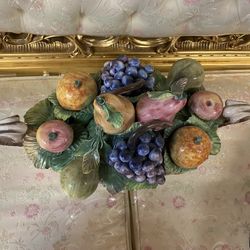Italian Capodimonte Porcelain Fruit Bowl Bucket Italy. Check Out My Other Posts
