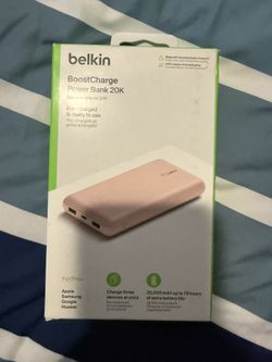 Pink Belkin Boost Charge Power Bank 20k