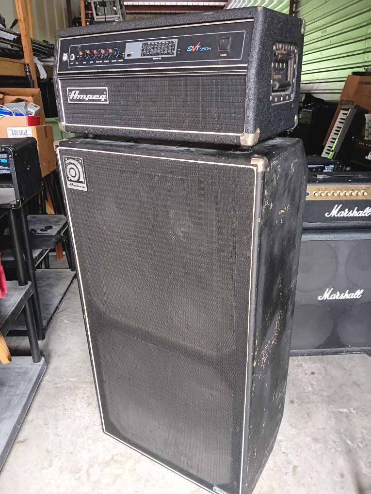 Ampeg SVT350H with SVT810E cabinet