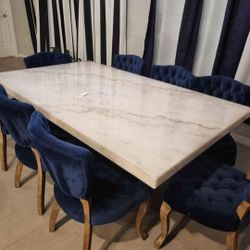 Willow White Marble Top Table 