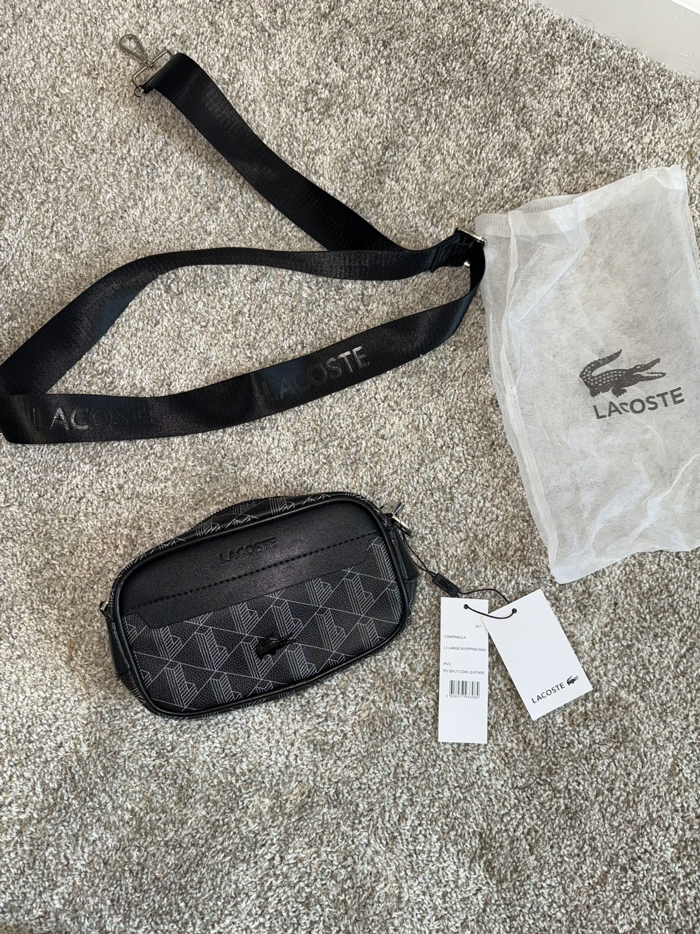 Black Lacoste Shoulder Bag