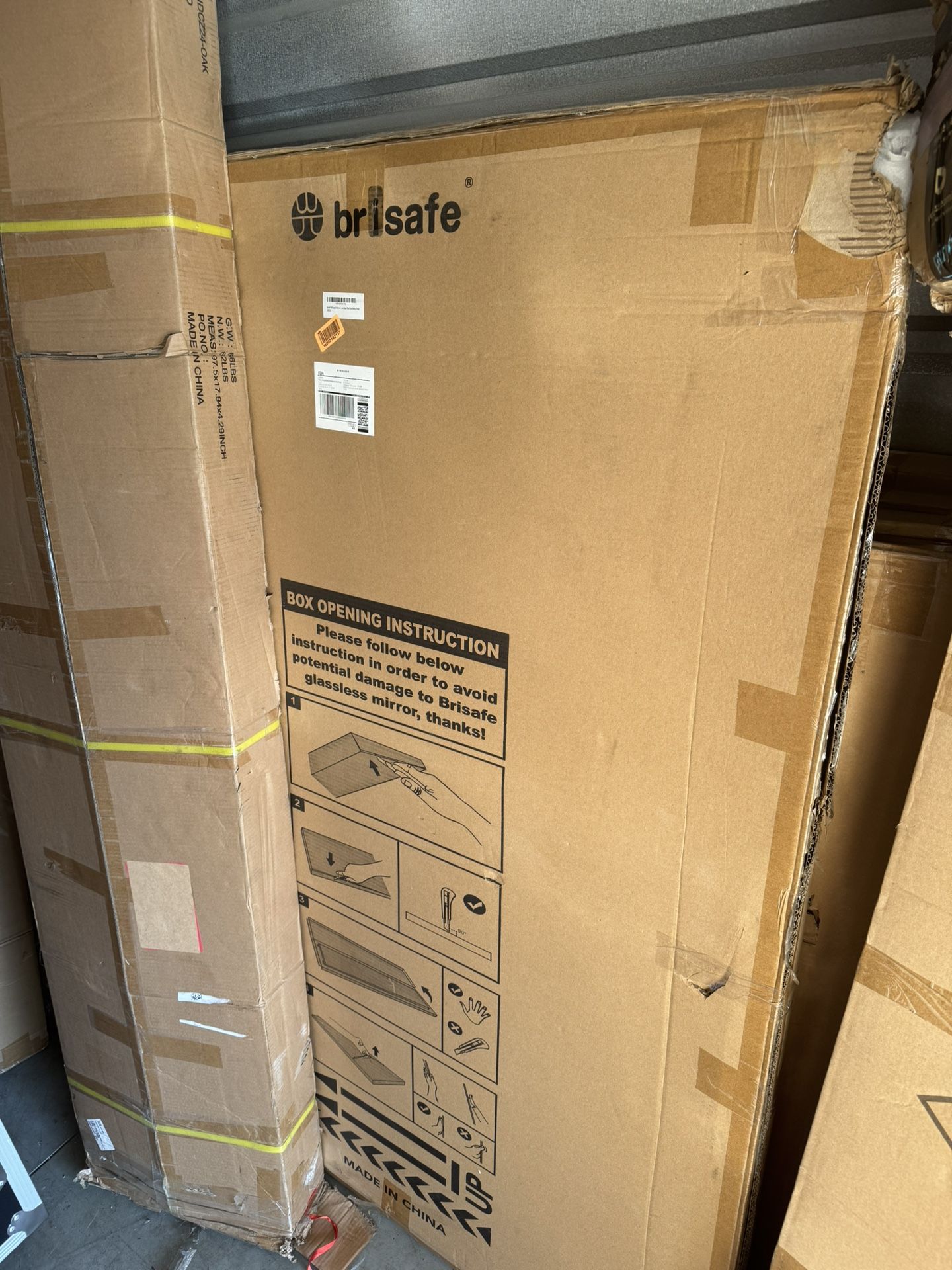 brisafe Full Length Mirror with Stand, 63"x43" Super Lightweight Glassless Home Full Floor Mirror, Oversized 0.04mm Nano-Film Gym Mirror, White