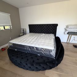 New In Box Queen Bed Frame With Mattress (Read Description Below)