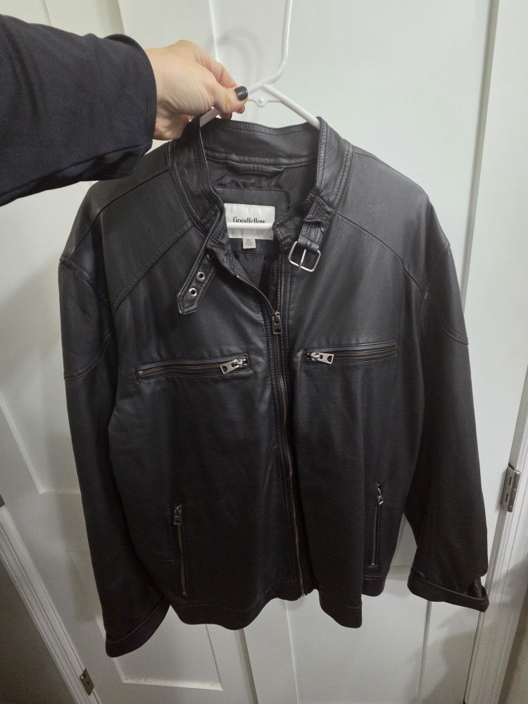 Goodfellow XL Black Pleather Jacket