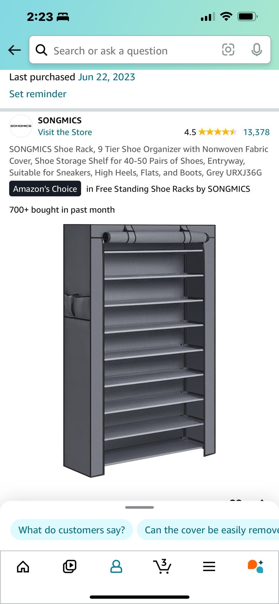 REDUCED $23***NEW! OYREL SHOE CABINET