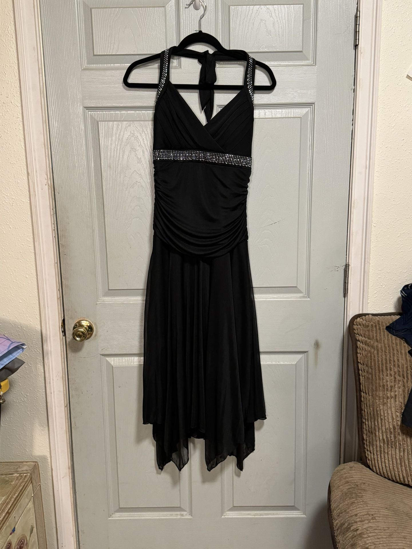 Marilyn Monroe Style Black Halter Dress 