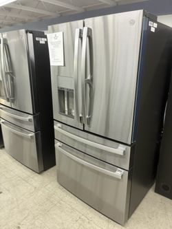 $2235 GE Stainless Steel 4-Door French Door Refrigerator