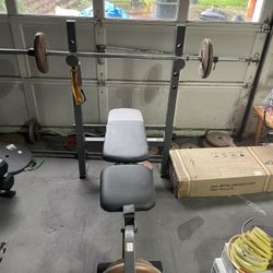 Weight Bench and Weights