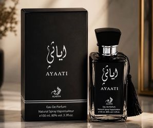 Ayaati by Alafiya for Men EDP 3.4oz 100ml Spray Genuine Dubai Vanilla Spice Wood New Sealed Box Fruity Floral
