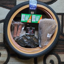 NEW Bicycle Bmx Parts Bundle 20" Brown/black