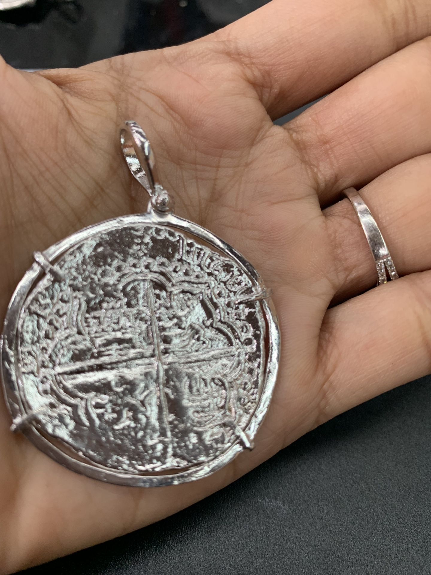 Atocha silver coin pendant