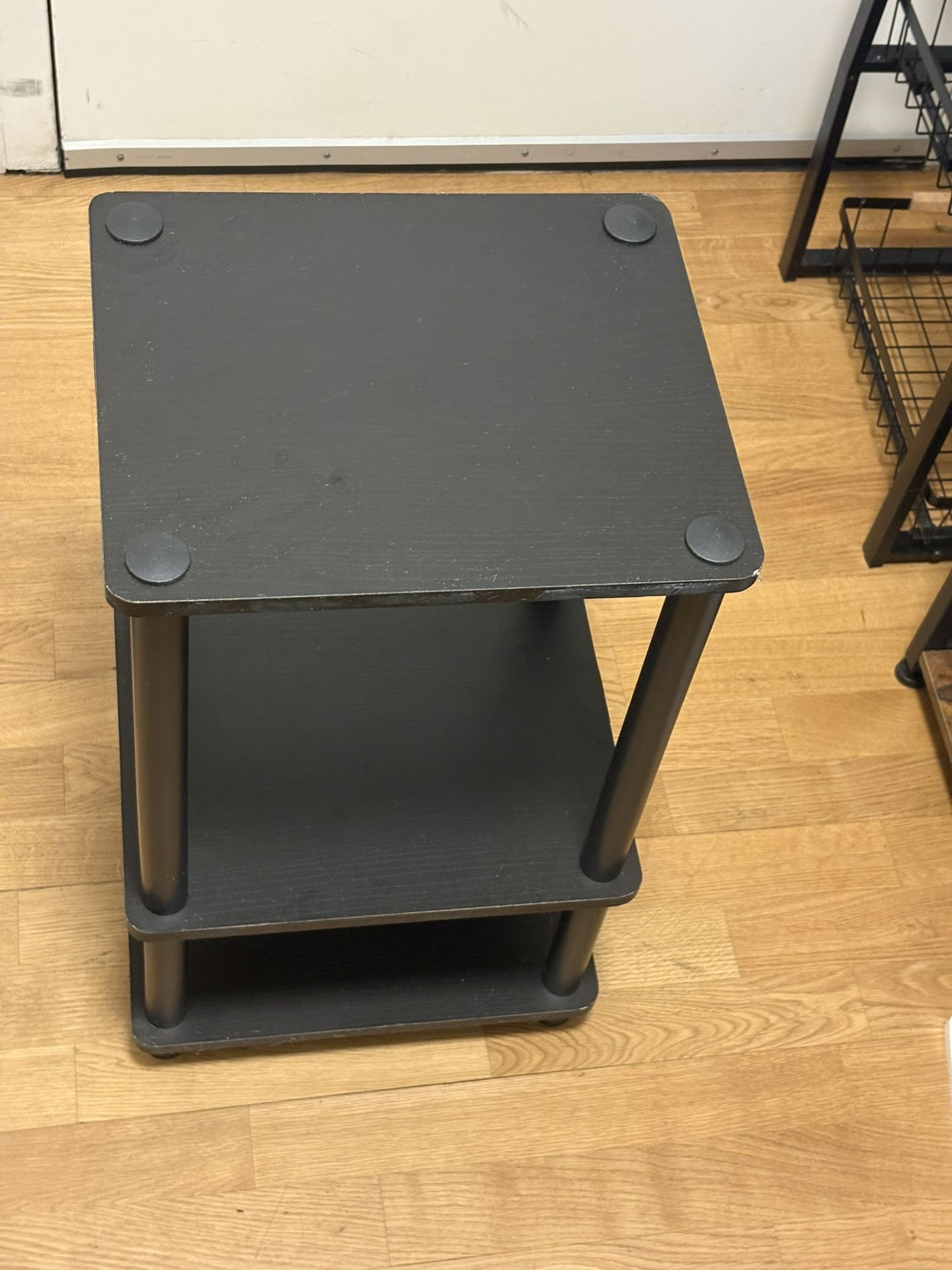 2-tier Small Black Side Table.