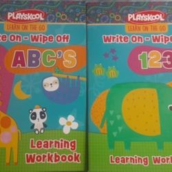Set Of 2 New Playskool Write And Erase Learning Activity Books