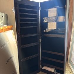 SONGMICS Standing Jewelry Armoire w/ Full Length Mirror – Like New