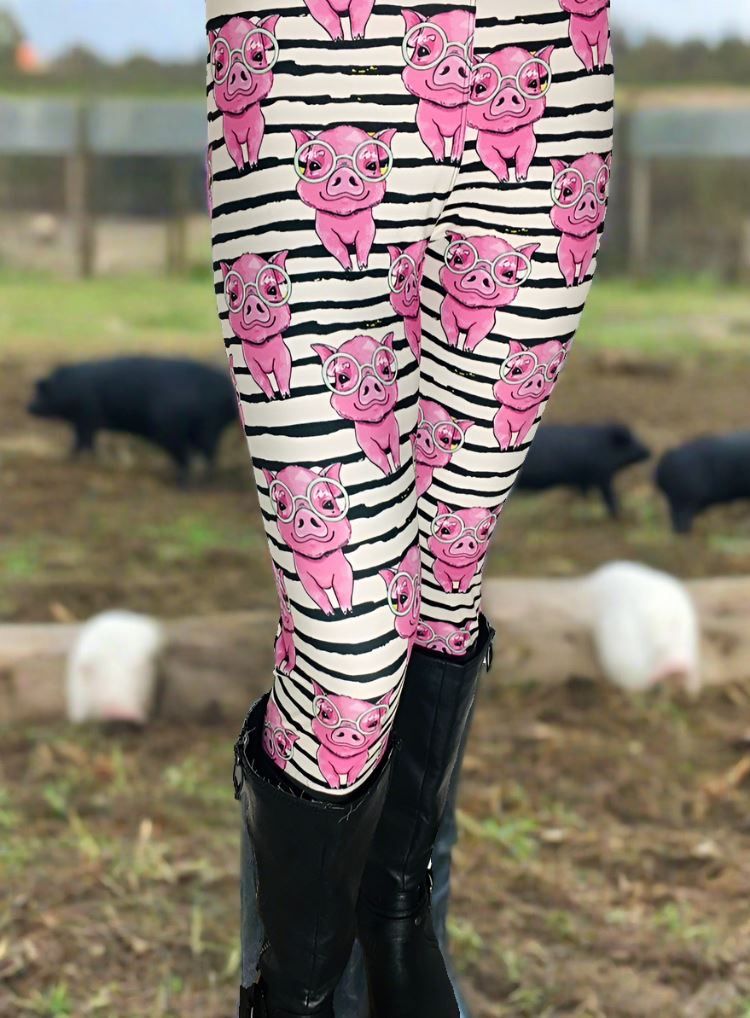 NEW Womens Pig Leggings Soft As Lularoe OS