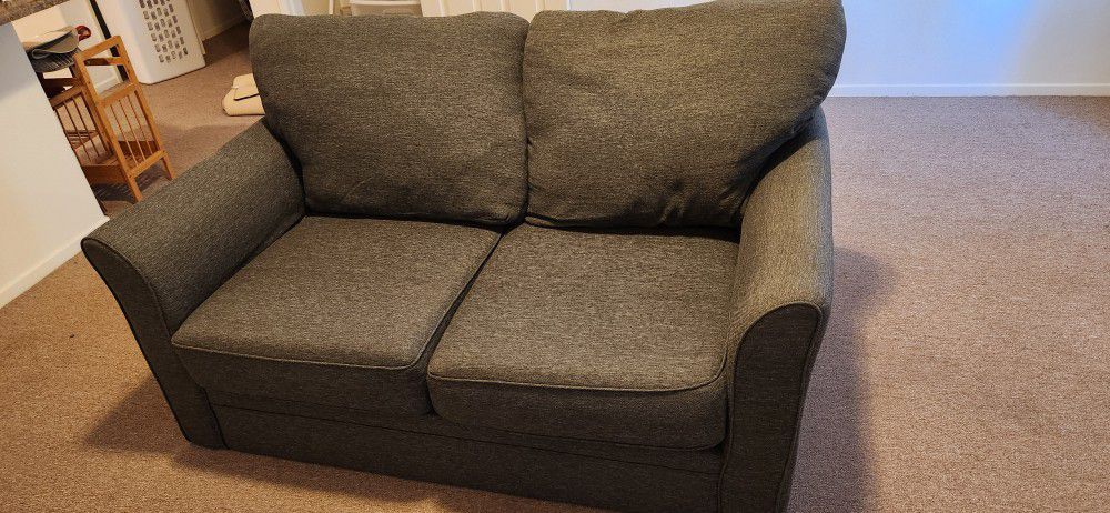 Grayish Blue Couch and Loveseat 
