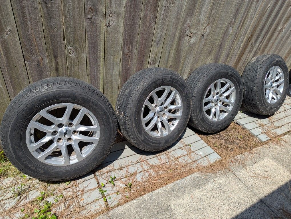 Chevy 18" Stock Wheels Tires Goodyear Shocks Rancho