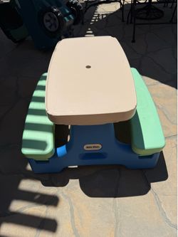 Little tikes car, truck, table and Tricycle