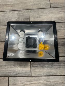 TULIP Plug-In Light Fixture w/ Reflector Housing, Switch, Power Cord & Bulbs