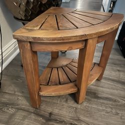 Corner Wooden Shower Bench / Stool