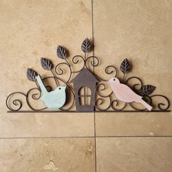 Metal Wall Art Birds & House Decor 