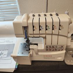 Singer 14T967DC Cover Stitch Serger With Manual And 6 Additional Presser Feet $475 OBO