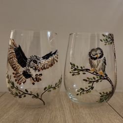 Two Owl Glasses