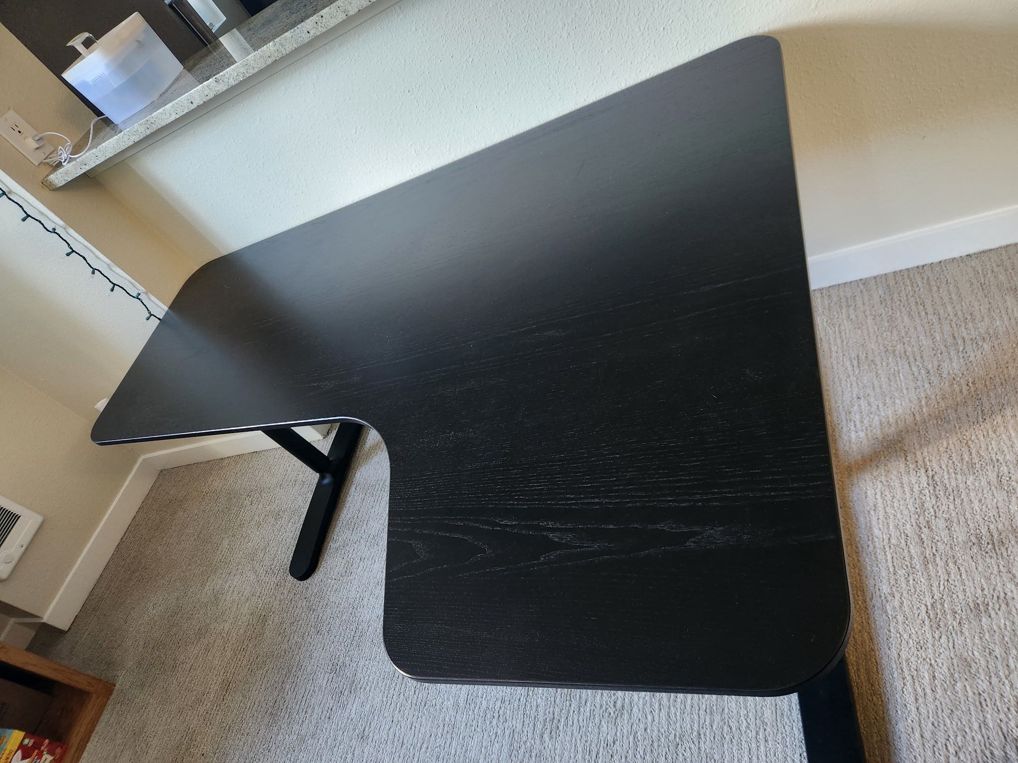Adjustable Black Corner Desk